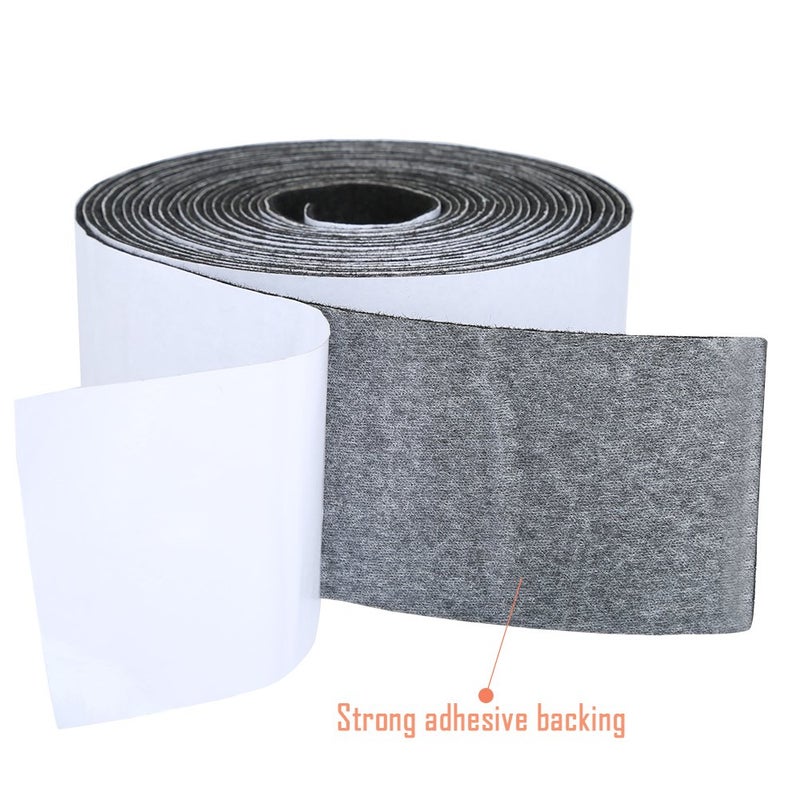 Pllieay 1 Pack Felt Tape in Self Adhesive, Polyester Felt Tape Furniture Felty Strips 1.96 inch x 0.04 inch x 14.7 feet for Furniture and Hard Surfaces - Image 4